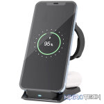 Goobay 3-in-1 Wireless Qi Charger - Black - Image 7