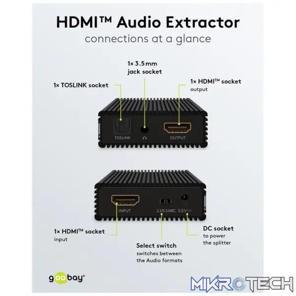 Goobay HDMI Audio Extractor 4K @ 60 Hz - Image 9