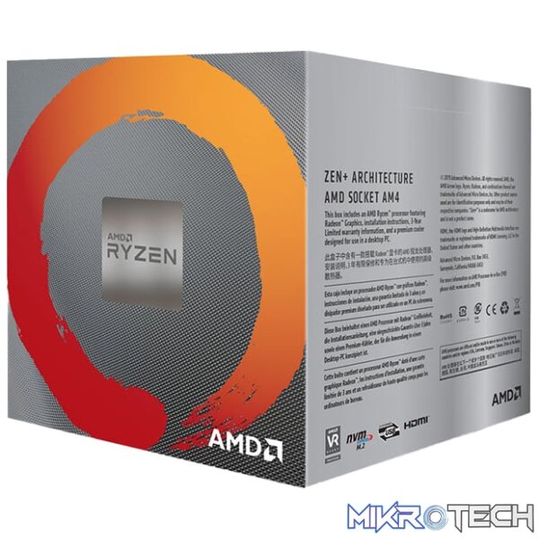 AMD RYZEN 5 3400G 4-CORE 3.7GHZ AM4 - Image 3