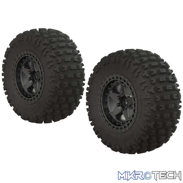 AR550043 Fortress SC Tire Set Glued Blk AR550043 Fortress SC Tire Set Glued Blk
