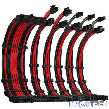 Antec Power Extension Cable Kit Black/Red 300mm