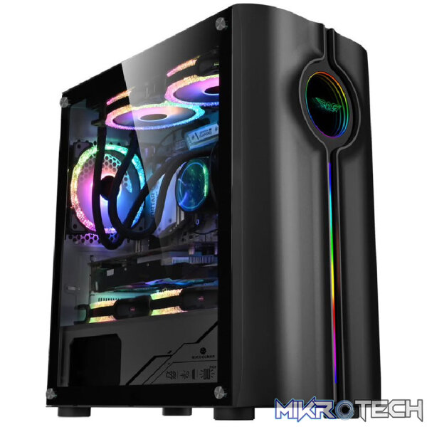 Armaggeddon Tron Holo-3 mATX Gaming Case - Black - Image 2