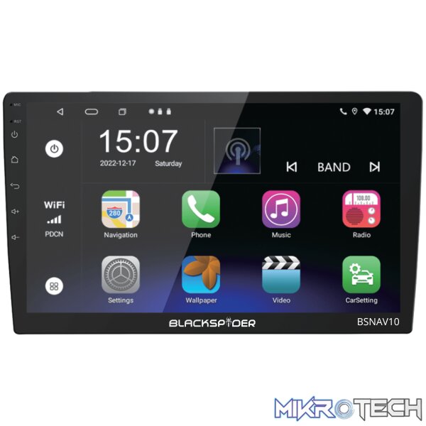 BSNAV10 Blackspider BSNAV 10 Double Din Universal 10" Inch Android Media +CPAA - Image 1