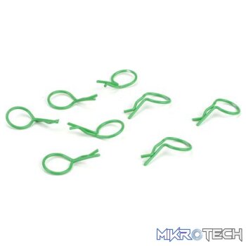 Bent Body Clips Green (8)