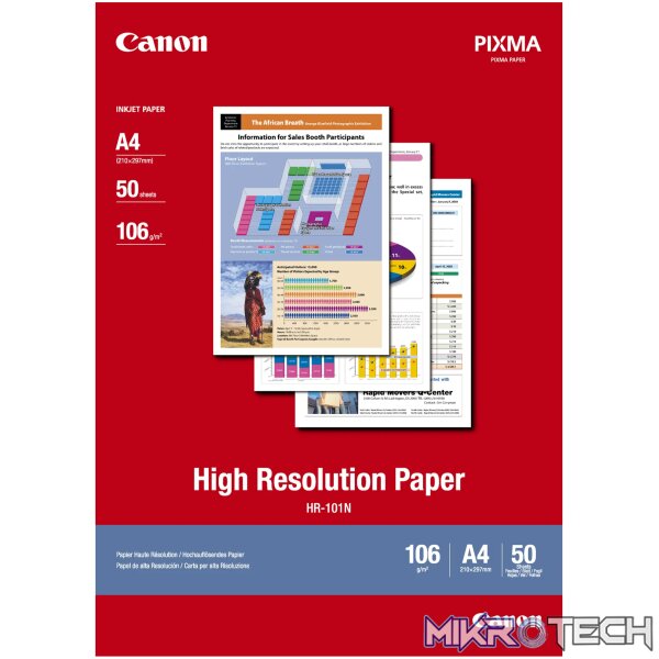 CANON HR-101N A4 (50 SHEETS)HIGH RESOLUTION PAPER CANON HR-101N A4 (50 SHEETS)HIGH RESOLUTION PAPER