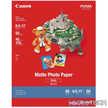 CANON MP-101 A3 - 40 SHEETS MATTE PHOTO PAPER A3 - 40 SHEETS. 170GSM 0.22MM THICK