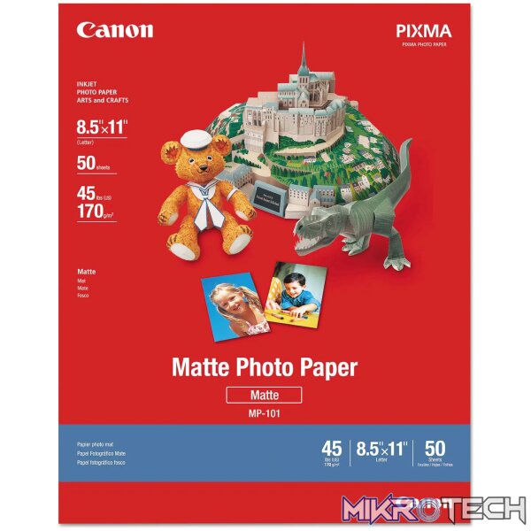 CANON MP-101 A3 - 40 SHEETS MATTE PHOTO PAPER A3 - 40 SHEETS. 170GSM 0.22MM THICK CANON MP-101 A3 - 40 SHEETS MATTE PHOTO PAPER A3 - 40 SHEETS. 170GSM 0.22MM THICK