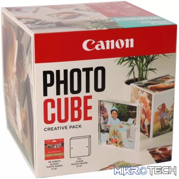 CANON PAPER PP-201 5X5 PHOTO CUBE CP WH/BLUE INCLUDES 1 X ACRYLIC PHOTO FRAME (5X5)