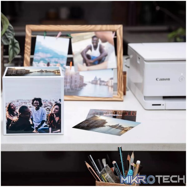 CANON PAPER PP-201 5X5 PHOTO CUBE CP WH/BLUE INCLUDES 1 X ACRYLIC PHOTO FRAME (5X5) - Image 7