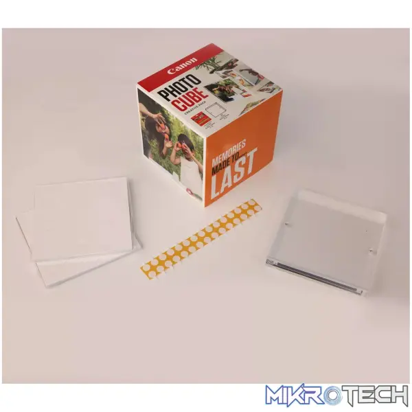 CANON PAPER PP-201 5X5 PHOTO CUBE CP WH/ORANGE INCLUDES 1 X ACRYLIC PHOTO FRAME - Image 4