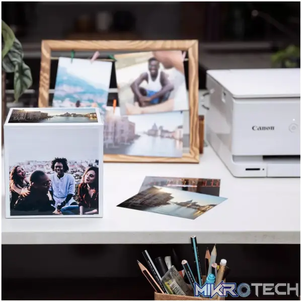 CANON PAPER PP-201 5X5 PHOTO CUBE CP WH/ORANGE INCLUDES 1 X ACRYLIC PHOTO FRAME - Image 6