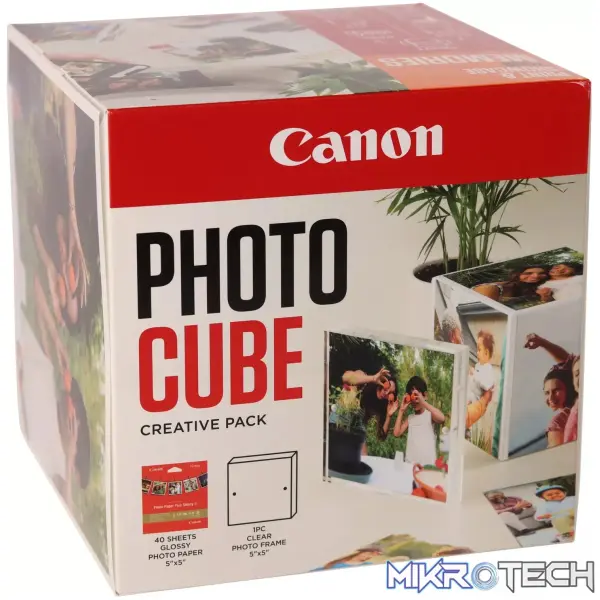 CANON PAPER PP-201 5X5 PHOTO CUBE CP WH/ORANGE INCLUDES 1 X ACRYLIC PHOTO FRAME CANON PAPER PP-201 5X5 PHOTO CUBE CP WH/ORANGE INCLUDES 1 X ACRYLIC PHOTO FRAME
