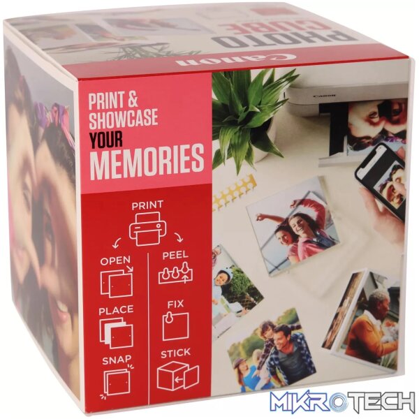 CANON PAPER PP-201 5X5 PHOTO CUBE CP WH/PINK INCLUDES 1 X ACRYLIC PHOTO FRAME - Image 2