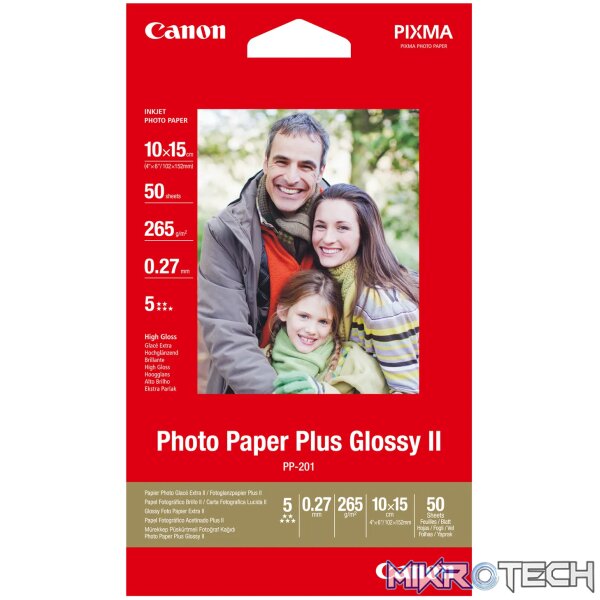 CANON PP-201 4 X 6 - 50 SHEETS CANON PP-201 4 X 6 - 50 SHEETS