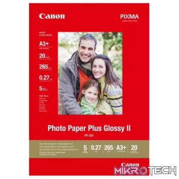 CANON PP-201 A3+ - 20 SHEETSPLUS GLOSSY A3+ - 275GSM 0.27 THICK