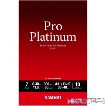 CANON PT-101 A3+ - 10 SHEETSPRO PLATINUM  A3+ - 10 SHEETS. 300 GSM 0.30MM THICK