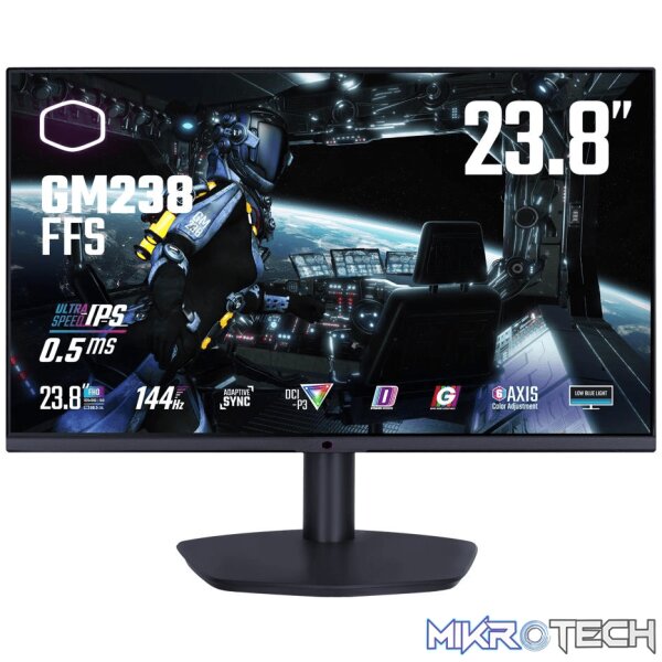 Cooler Master GM24 23.8-inch FHD 1920 x 1080 16:9 144Hz 0.5ms IPS LED Monitor GM238-FFS Cooler Master GM24 23.8-inch FHD 1920 x 1080 16:9 144Hz 0.5ms IPS LED Monitor GM238-FFS