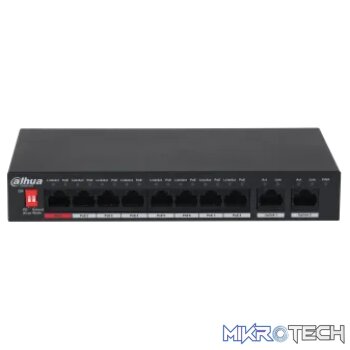 DAHUA 9-PORT UNMANAGED DESKTOP SWITCH 8 PORT POE
