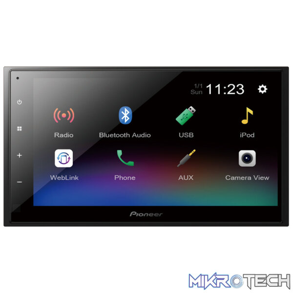 Pioneer DMH-A345BT 6.8 Touch-screen Bluetooth/USB/AUX Double Din Multimedia Player - Image 2