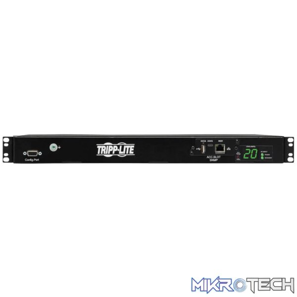 EATON 3.7KW SINGLE-PHASE LOCAL METERED PDU  ADAPTER 3.66 M CORD 1U RACK-MOUNT - Image 6