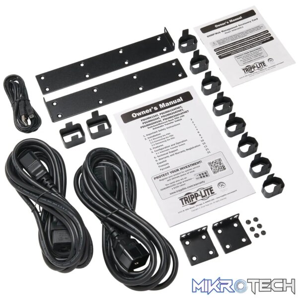 EATON 3.7KW SINGLE-PHASE LOCAL METERED PDU  ADAPTER 3.66 M CORD 1U RACK-MOUNT - Image 10