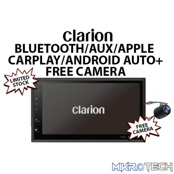FX450 Clarion FX450+CAMERA Apple CarPlay & Android Auto Double Din Media Player - Image 1