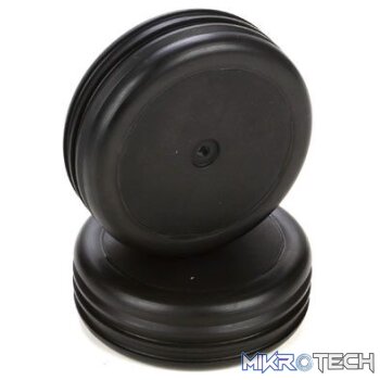 Front TirePremountBlack Wheel (2):1:10