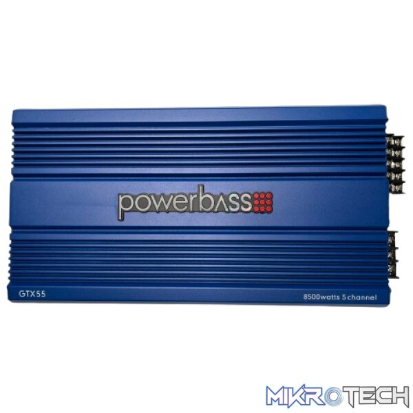 GTX_55_7 Powerbass GTX55 5 Channel 8500W 4X80W + 200W RMS Amplifier - Image 1