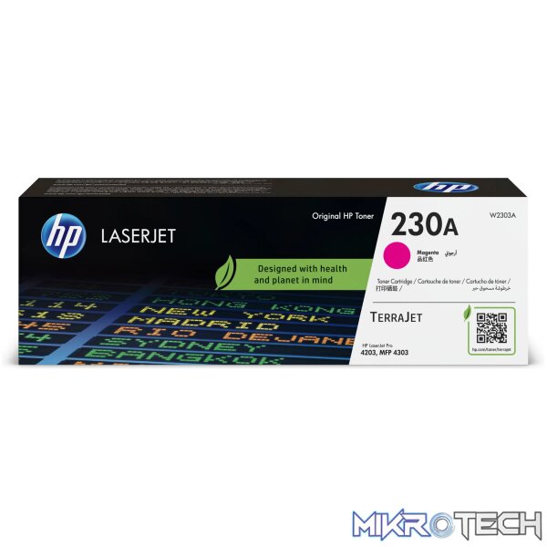 HP 230A MAGENTA ORIGINAL LASERJET TONER CARTRIDGE HP 230A MAGENTA ORIGINAL LASERJET TONER CARTRIDGE