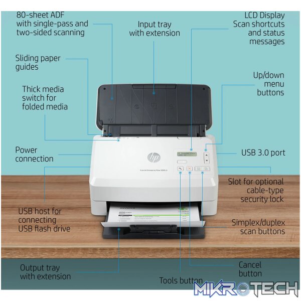 HP SCANJET ENTERPRISE FLOW 5000 S5 SHEET-FEED SCANNER - Image 20