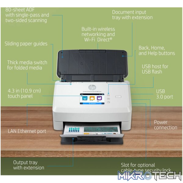 HP SCANJET ENTERPRISE FLOW N7000 SNW1 SHEET-FEED SCANNER - Image 8