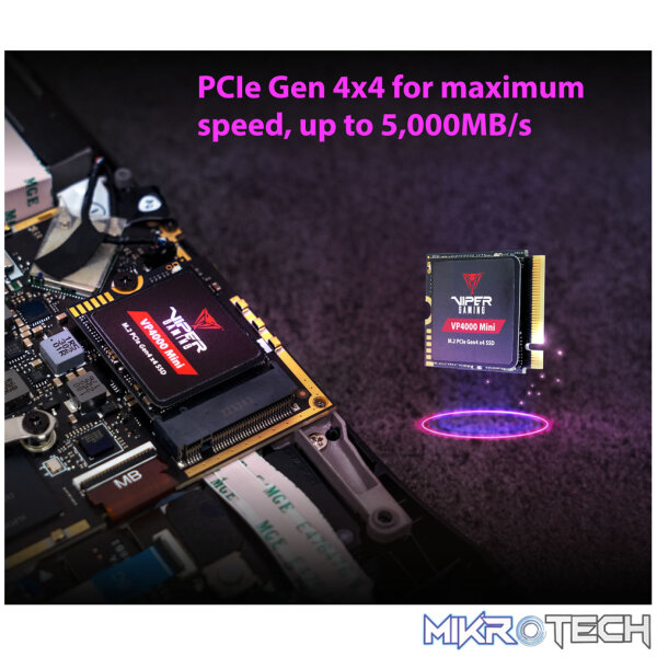 Patriot VP4000 Mini M.2 2230 PCIe Gen4 x4 Gaming SSD For Steam Deck and ROG Ally - Image 5