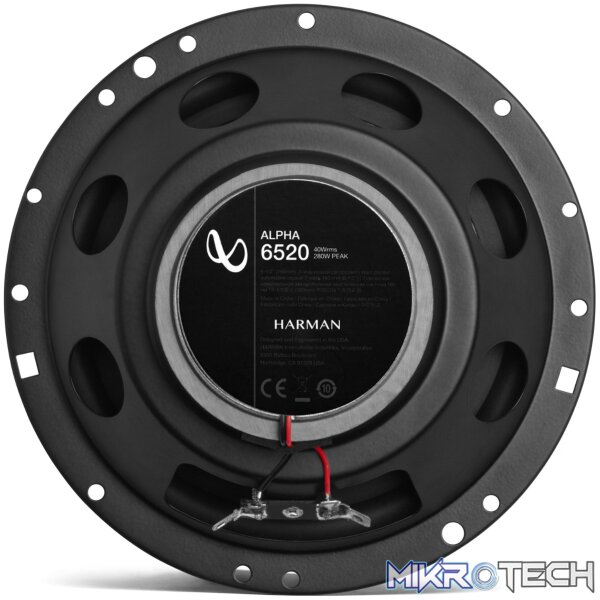 Infinity ALPHA6520 6.5" 2-Way 280W Coaxial Speakers - Image 2