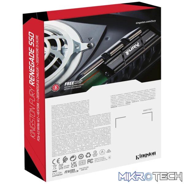 KINGSTON 1000 RENEGADE PCIE 4.0 NVME SSD W/HEATSINK - Image 6