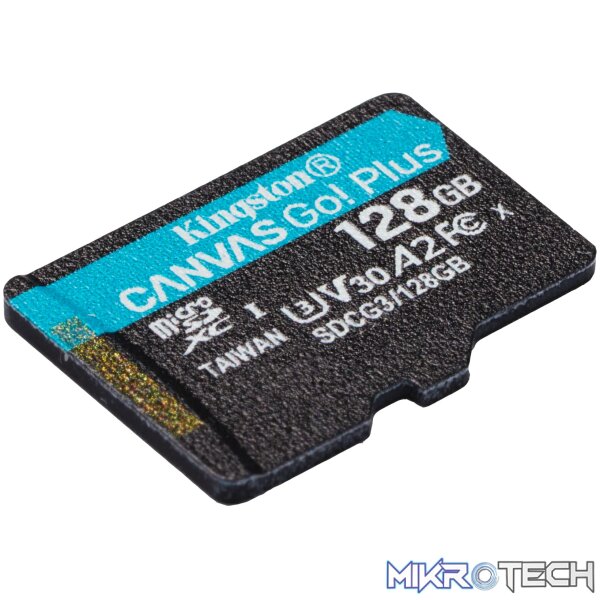 KINGSTON 128GB MICROSDXC CANVAS GO PLUS 170R A2 U3 V30 CARD + ADP - Image 4