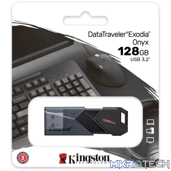 KINGSTON 128GB PORTABLE USB 3.2 GEN 1 DATATRAVELER EXODIA ONYX - Image 5