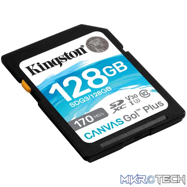 KINGSTON 128GB SDXC CANVAS GO PLUS 170R C10 UHS-I U3 V30 - Image 2