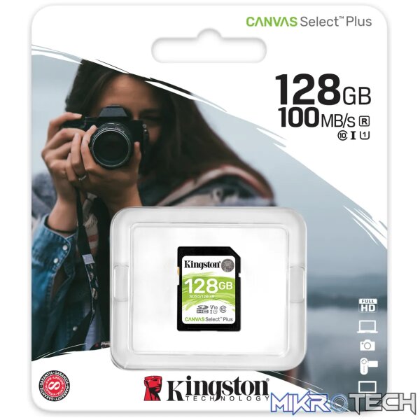 KINGSTON 128GB SDXC CANVAS SELECT PLUS 100R C10 UHS-I U3 V30 - Image 3