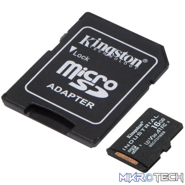 KINGSTON 16GB MICROSDHC INDUSTRIAL C10 A1 PSLC CARD + SD ADAPTER - Image 3