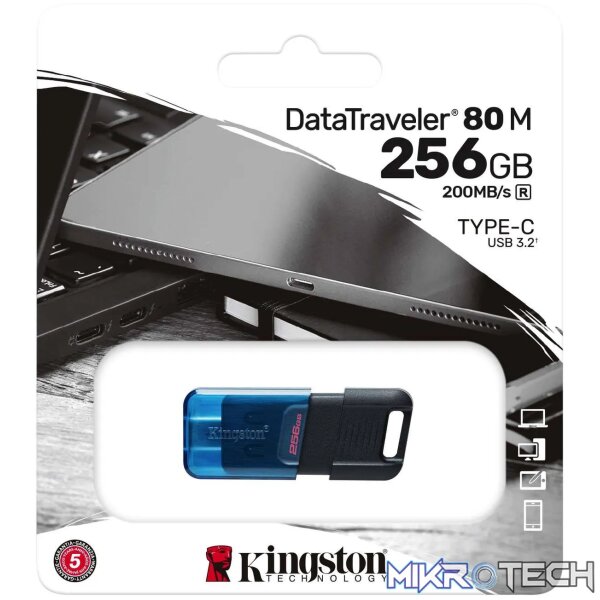 KINGSTON 256GB DATATRAVELER 80 M 200MB/S USB-C 3.2 GEN 1 - Image 3