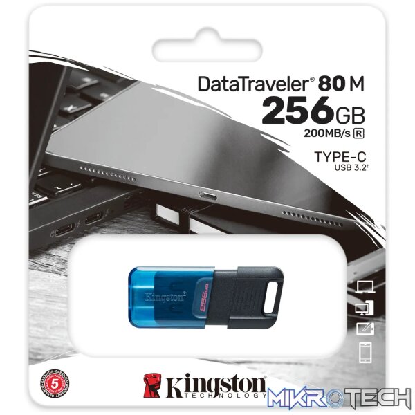 KINGSTON 256GB DATATRAVELER 80 M 200MB/S USB-C 3.2 GEN 1 - Image 8