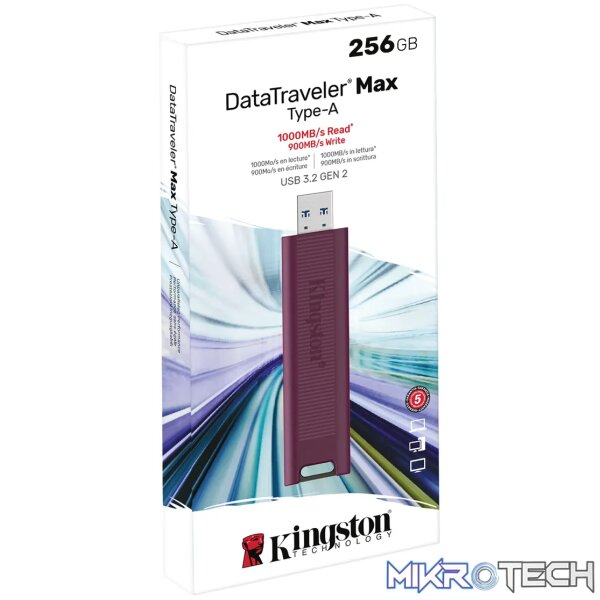 KINGSTON 256GB DATATRAVELER MAX TYPE-A 1000R/900W USB 3.2 GEN 2 - Image 8