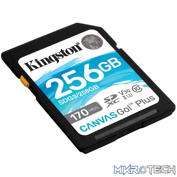 KINGSTON 256GB SDXC CANVAS GO PLUS 170R C10 UHS-I U3 V30 - Image 2