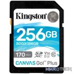 KINGSTON 256GB SDXC CANVAS GO PLUS 170R C10 UHS-I U3 V30