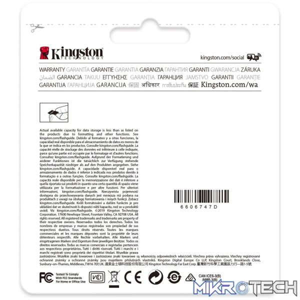 KINGSTON 32GB MICROSDHC ENDURANCE 95R/30W C10 A1 UHS-I CARD ONLY - Image 3