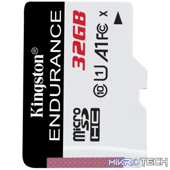 KINGSTON 32GB MICROSDHC ENDURANCE 95R/30W C10 A1 UHS-I CARD ONLY