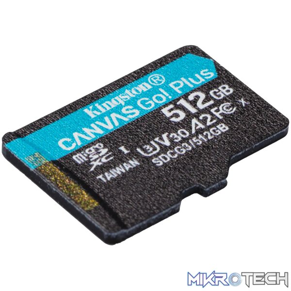 KINGSTON 512GB MICROSDXC CANVAS GO PLUS 170R A2 U3 V30 CARD + ADP - Image 4