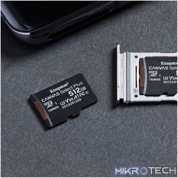 KINGSTON 512GB MICSDXC CANVAS SELECT PLUS 100R A1 C10 CARD + ADP - Image 6
