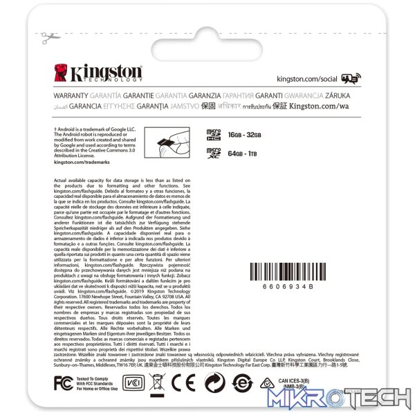 KINGSTON 512GB MICSDXC CANVAS SELECT PLUS 100R A1 C10 CARD + ADP - Image 8