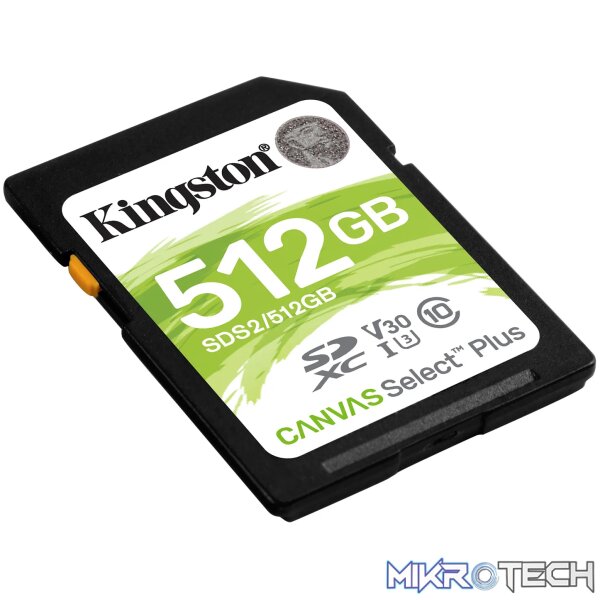 KINGSTON 512GB SDXC CANVAS SELECT PLUS 100R C10 UHS-I U3 V30 - Image 2